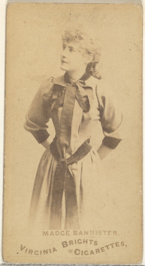 Vintage Cigarette Card Portrait of Madge Bannister
