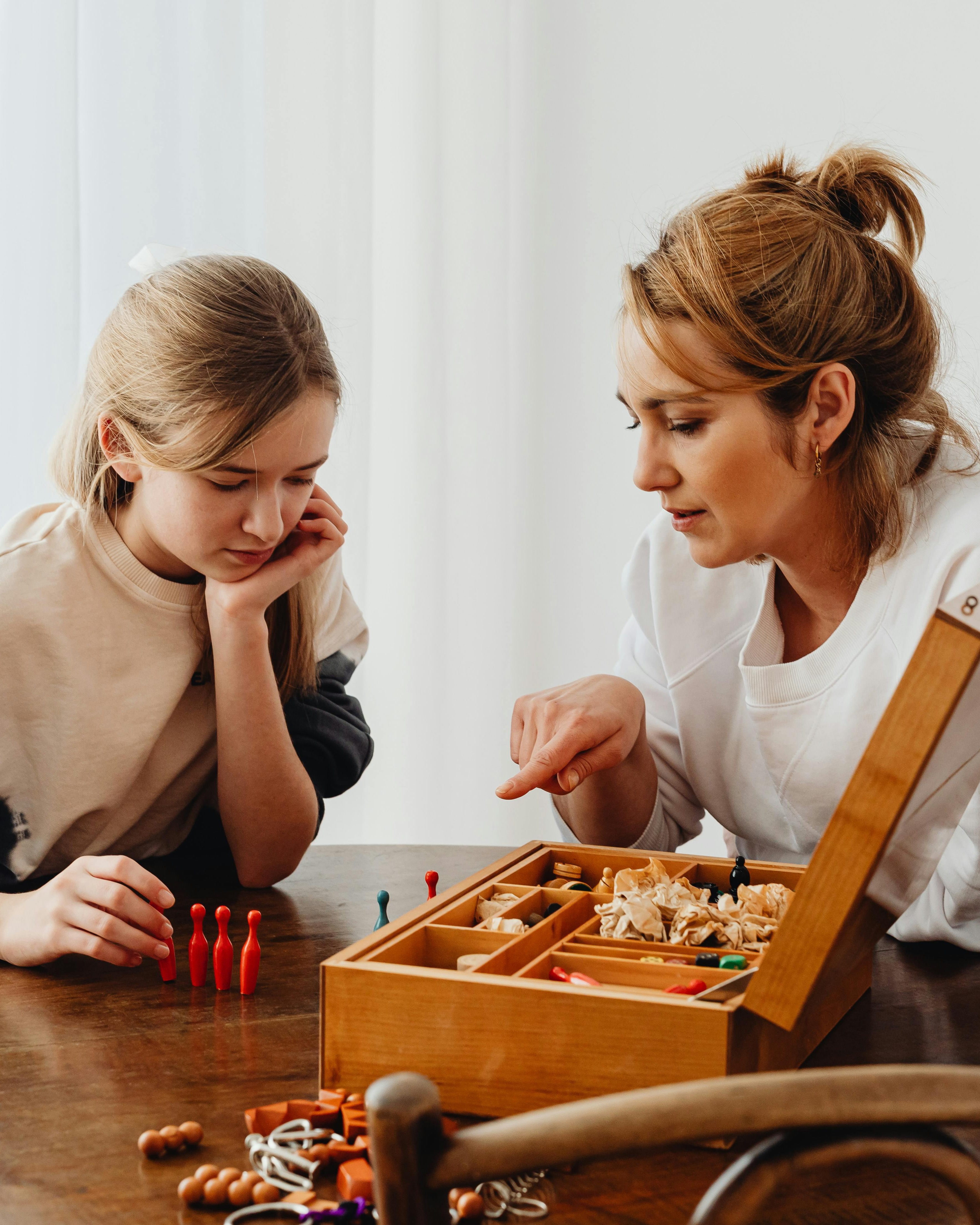 Two People Playing Board Games