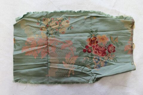 Vintage Floral Printed Fabric Fragment