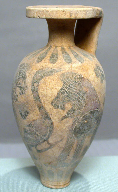 Ancient Painted Terracotta Jug