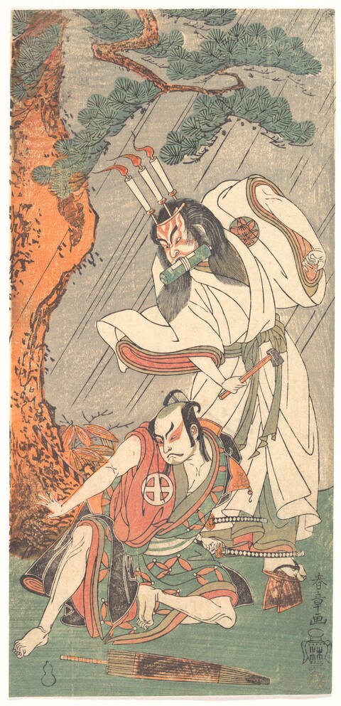 Ukiyo-e Print of Two Kabuki Actors