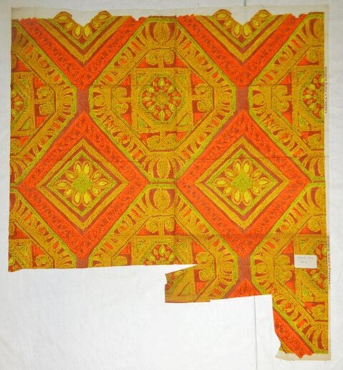 Vintage Geometric Pattern Textile Sample