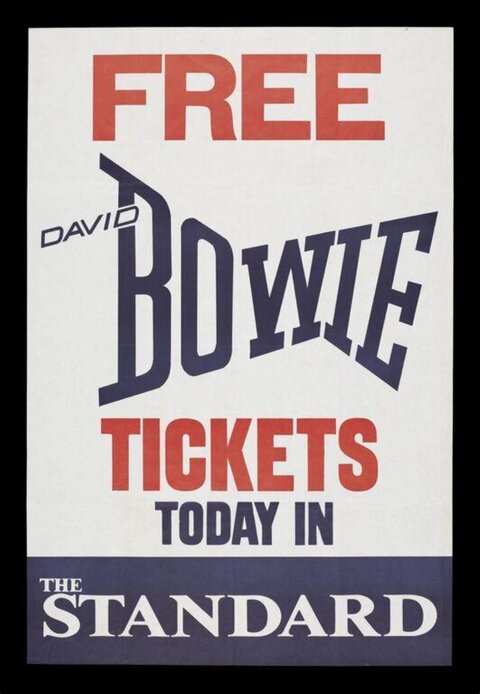 David Bowie Free Ticket Promotional Poster
