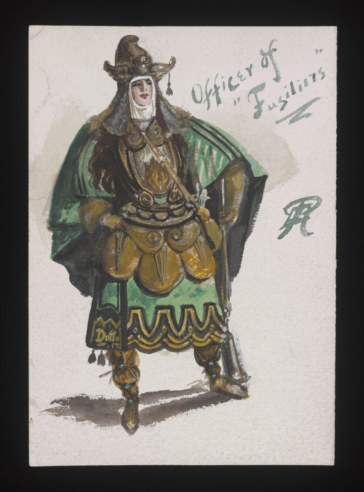 Fusiliers Officer Costume Design Sketch