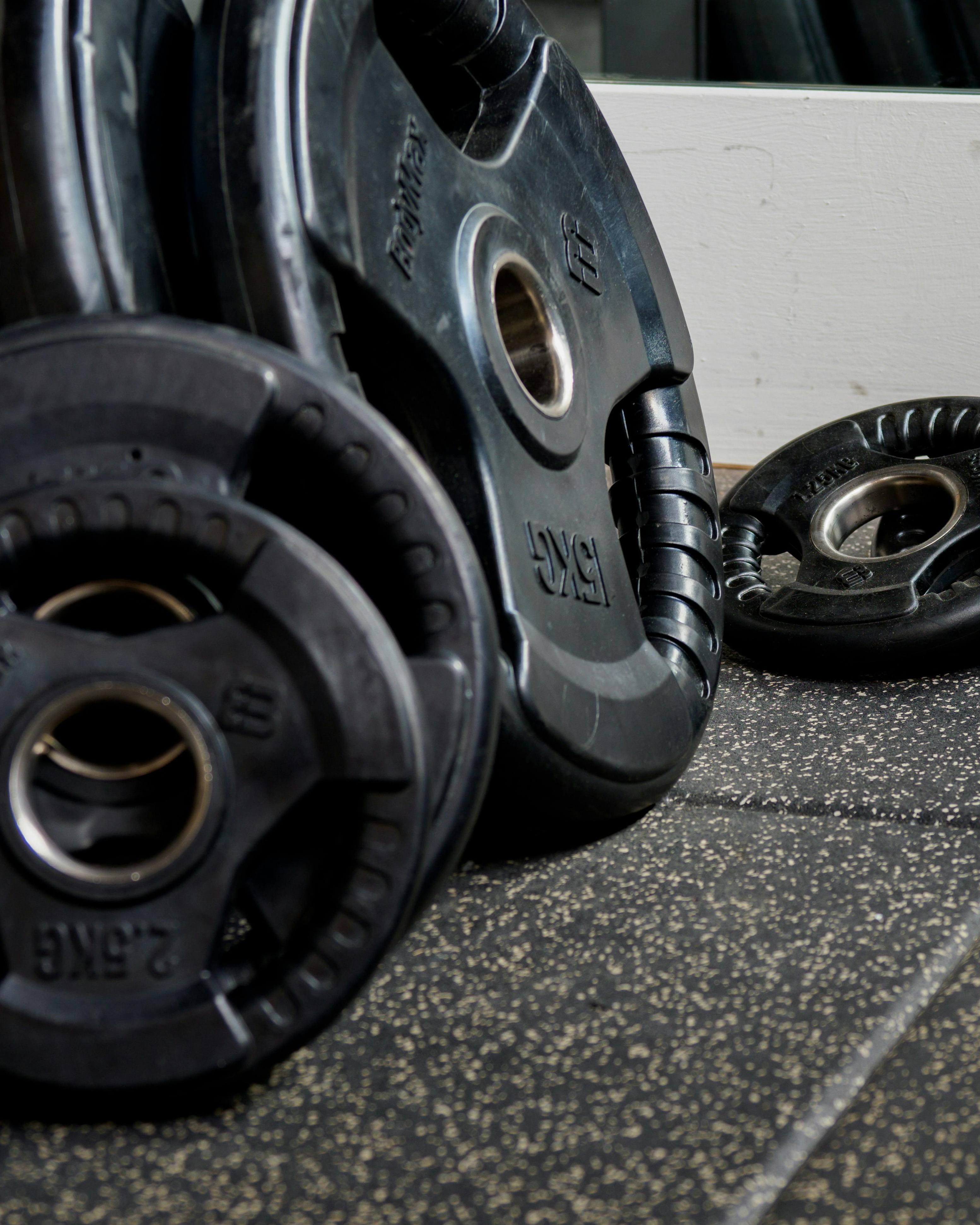 Barbell Weight Plates in Gym