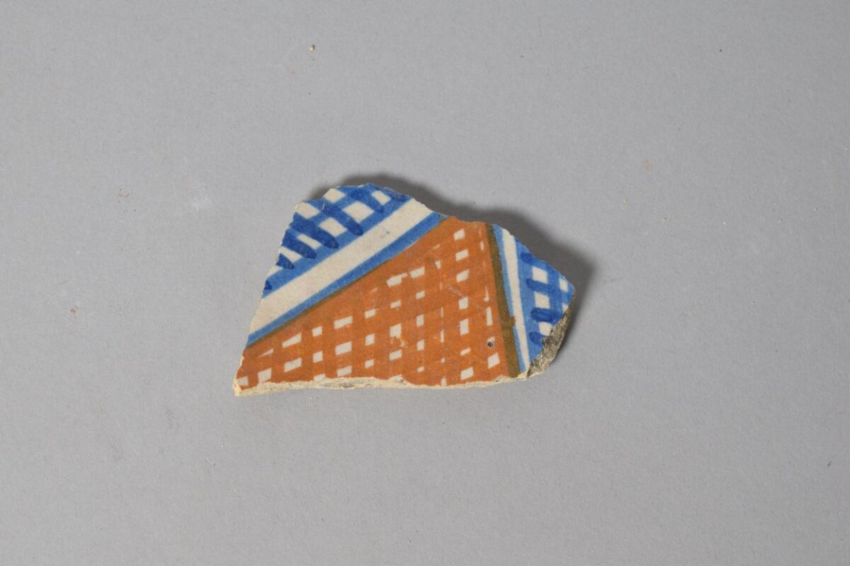 Glazed Patterned Ceramic Shard