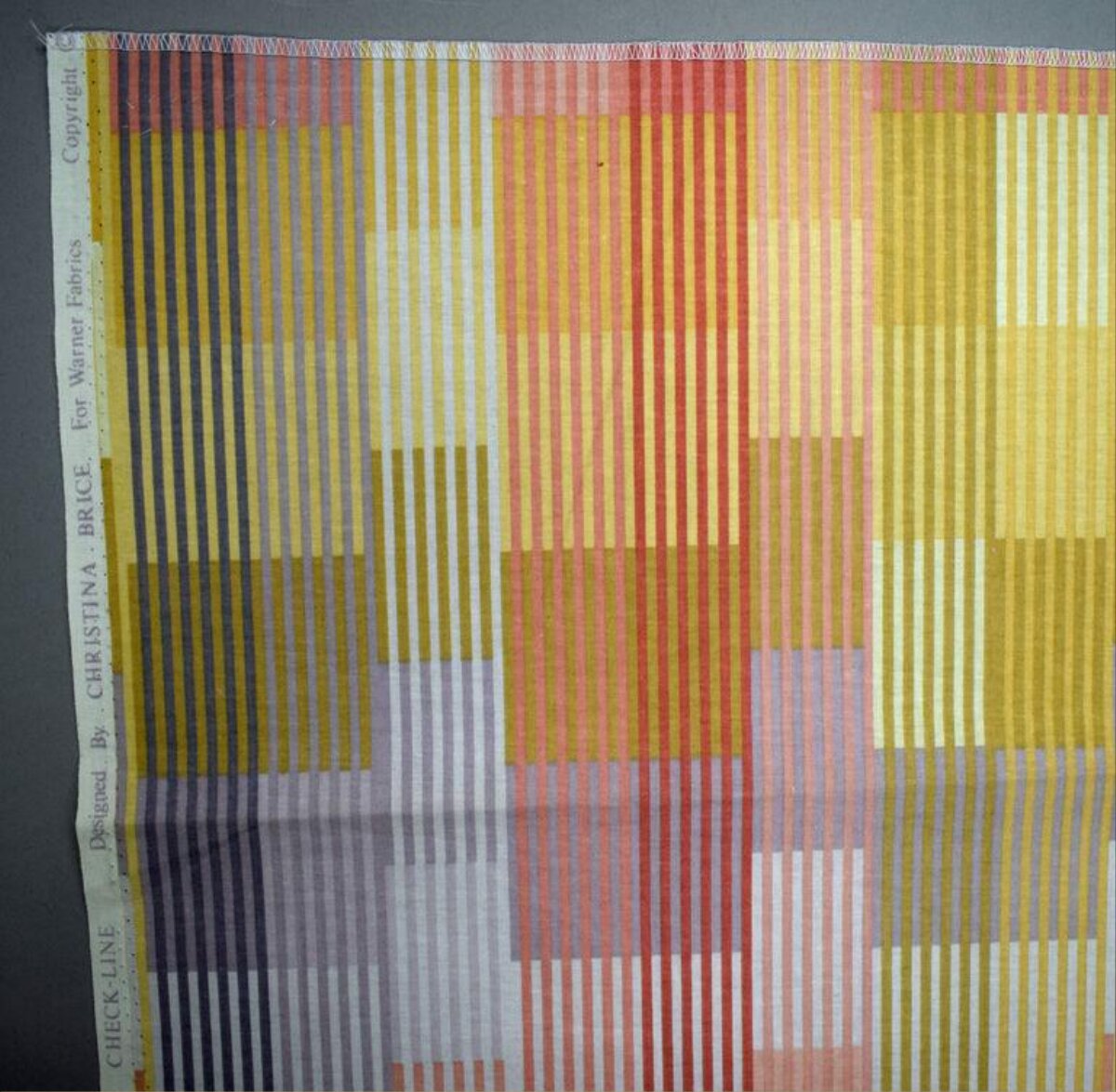 Check-line Geometric Pattern Fabric Sample