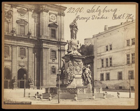Vintage Photo of Salzburg Cathedral Square