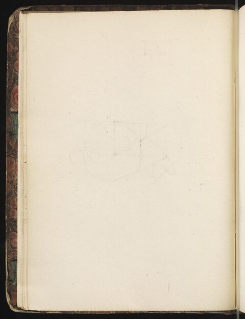 Faint Sketch on Old Notebook Page