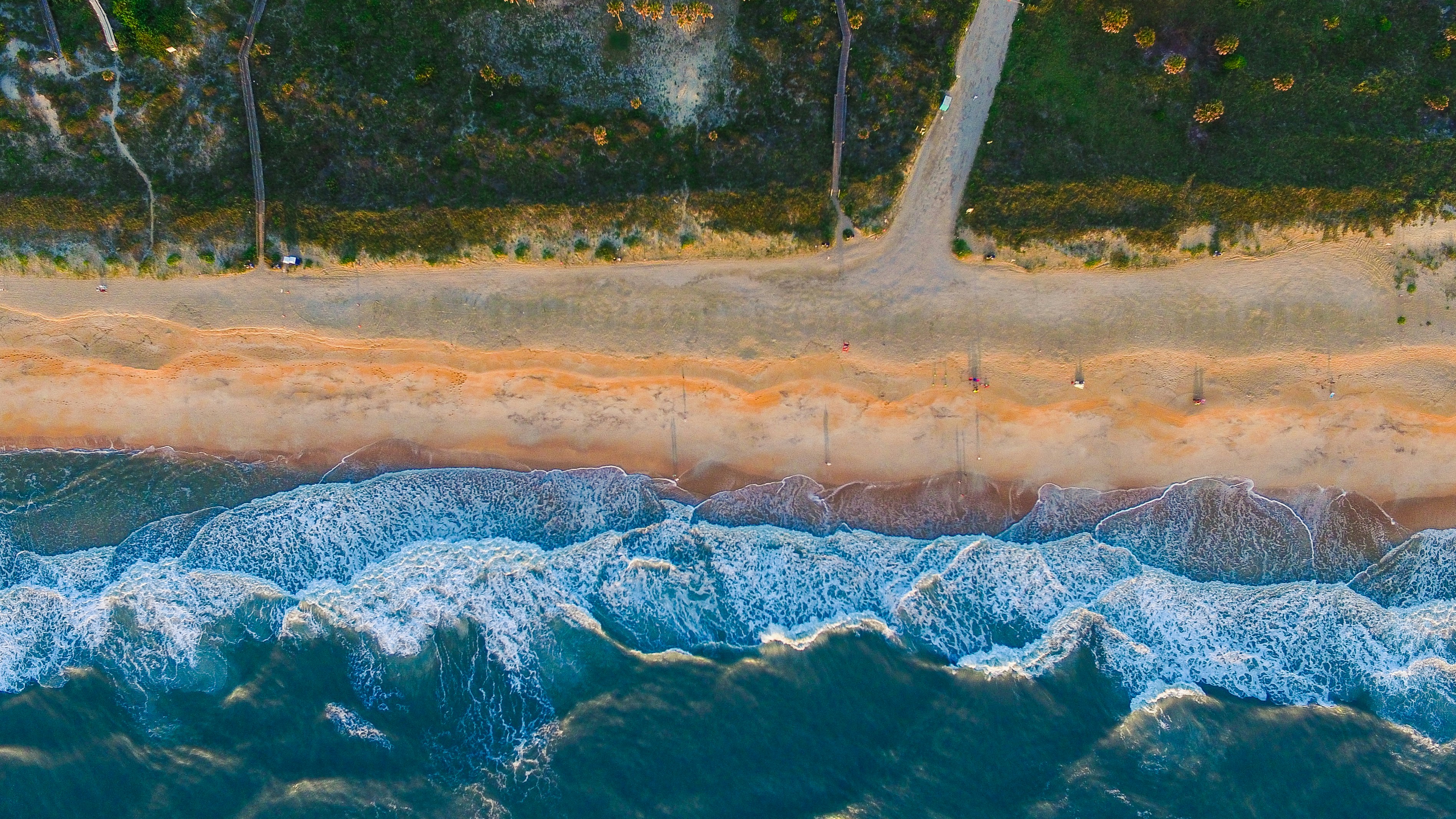 Aerial View of Coastal Beach