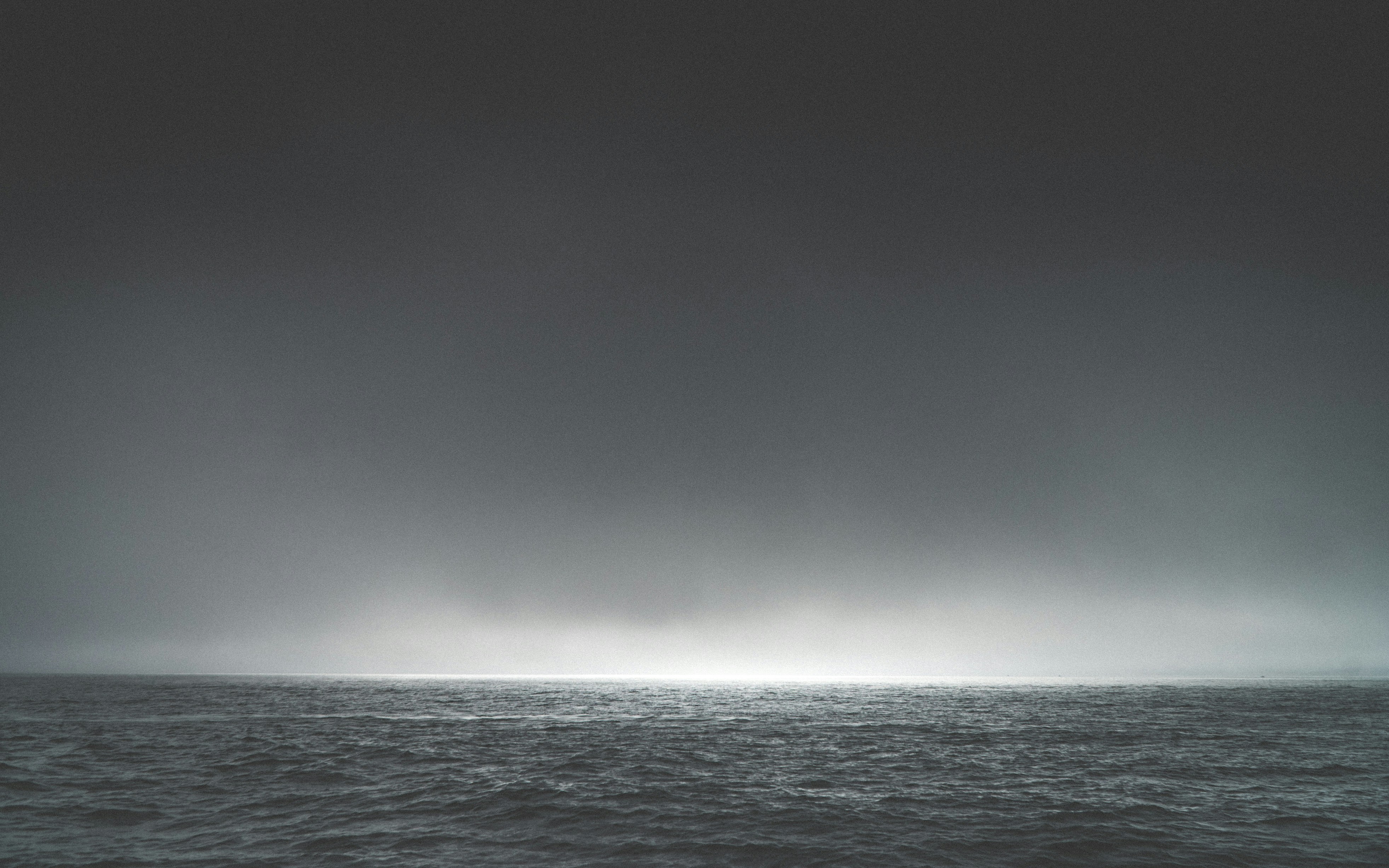 Dark Overcast Sea Horizon