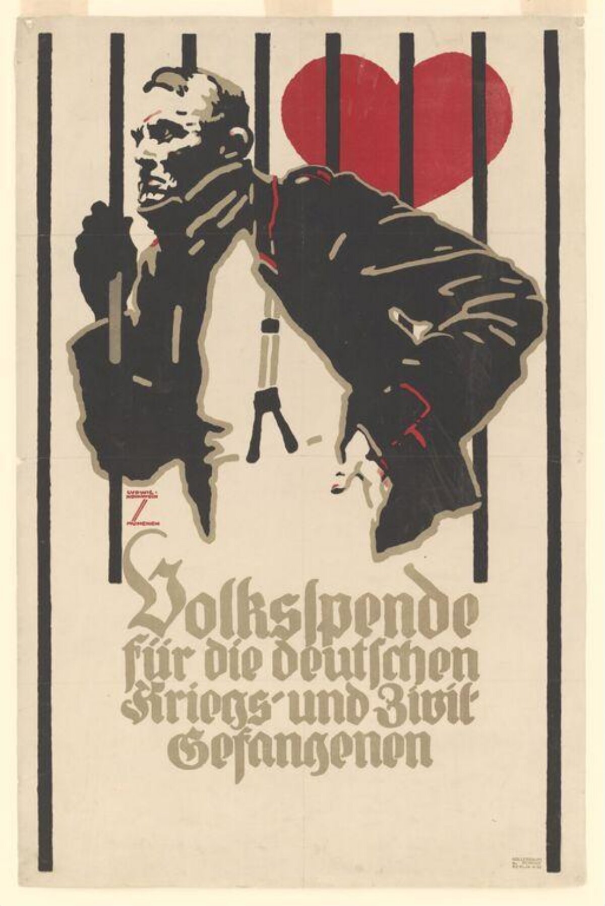 German Prisoner Donation Propaganda Poster