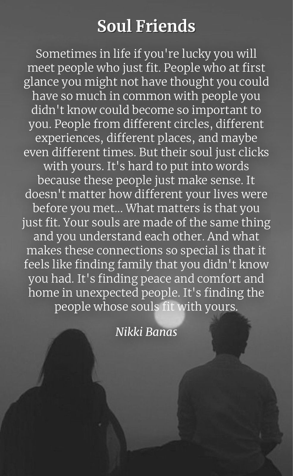 Soul Friends Inspirational Quote