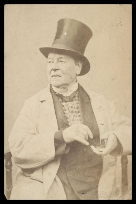 Vintage Portrait of Man with Top Hat