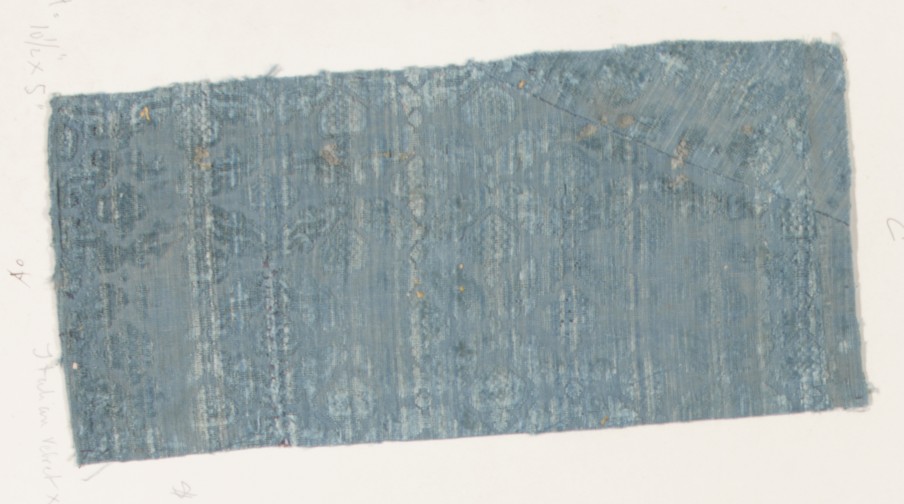 Antique Blue Woven Textile Fragment