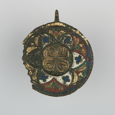 Ancient Enamel Gilded Pendant