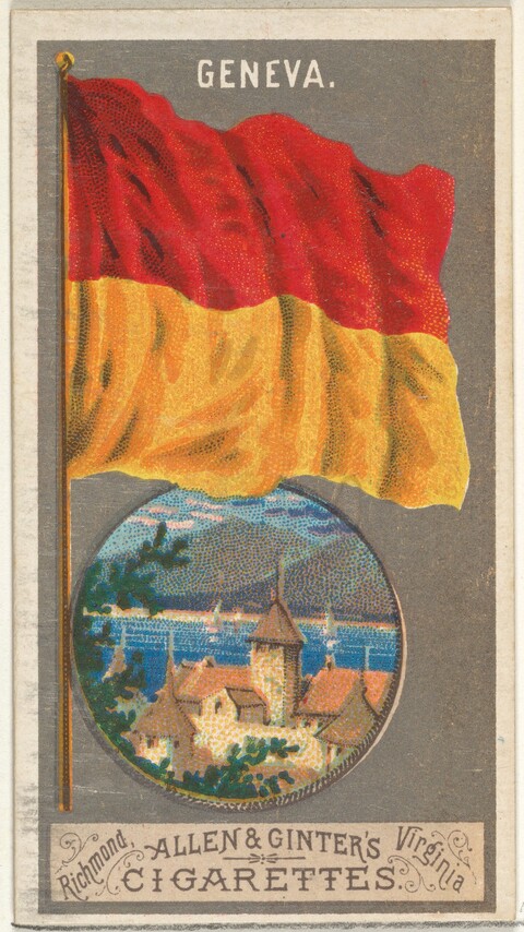 Vintage Geneva Flag Cigarette Card
