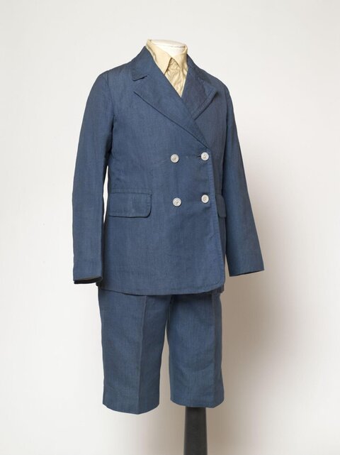 Blue Two-piece Suit on Mannequin