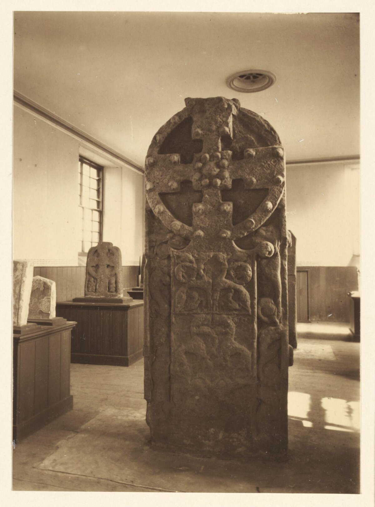 Ancient Carved Cross Slab in Museum