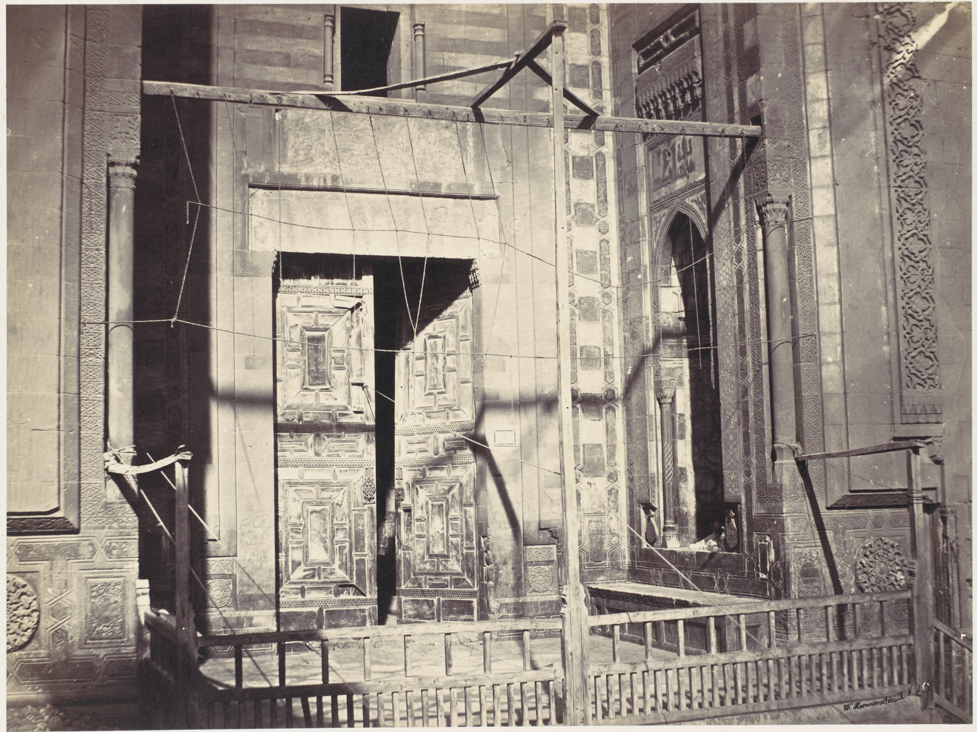 Vintage Photo of Historic Building Entrance
