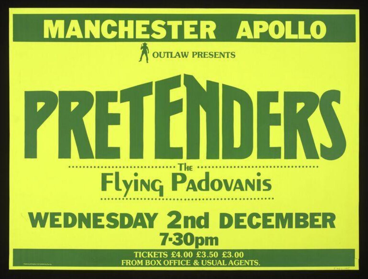 Pretenders Manchester Apollo Concert Poster