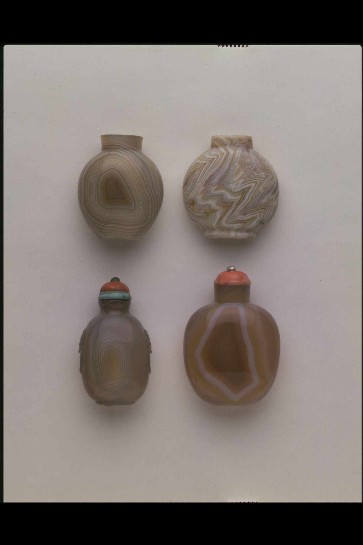 Four Agate Snuff Bottles