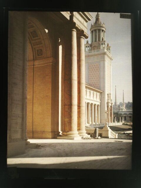 Vintage View of Neoclassical Buildings