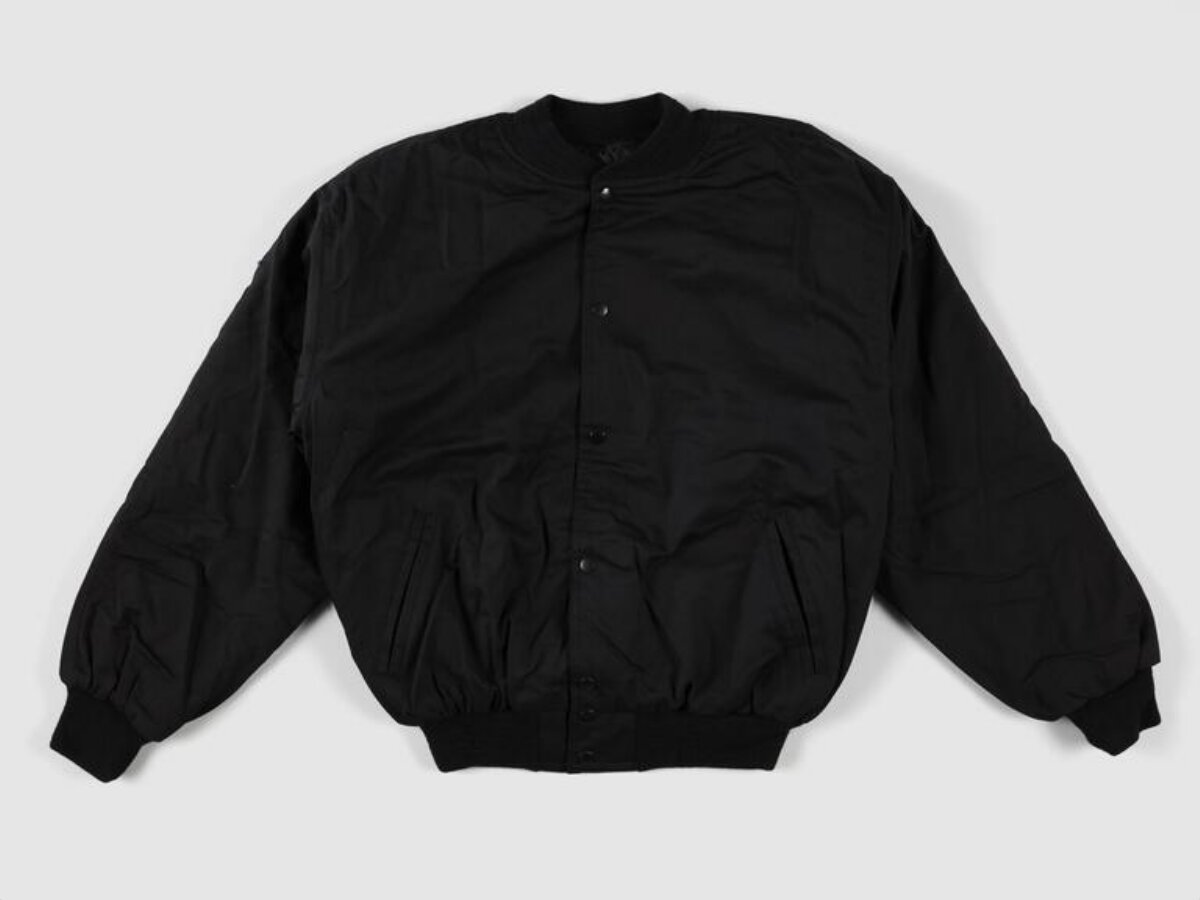 Plain Black Bomber Jacket