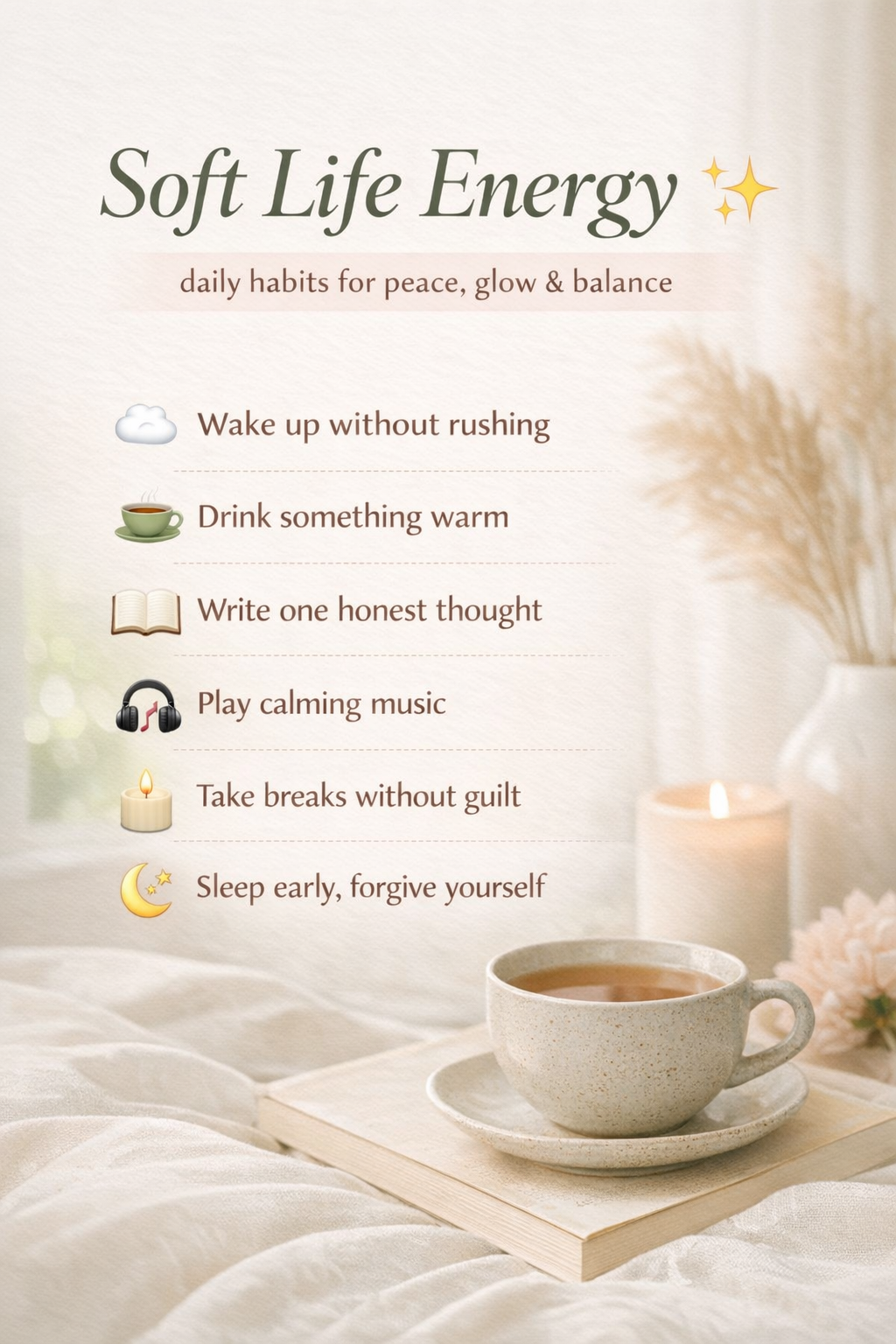 Soft Life Energy Daily Habits