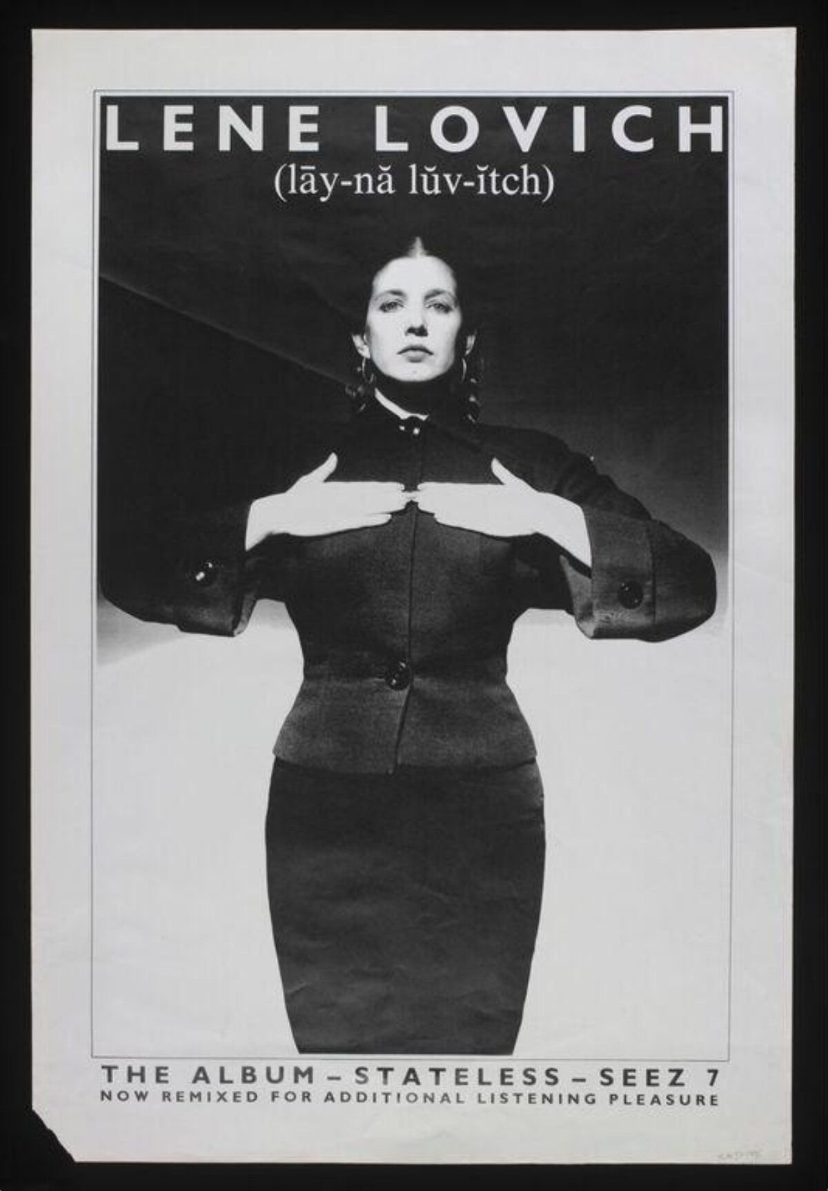 Lene Lovich Stateless Album Promotional Poster