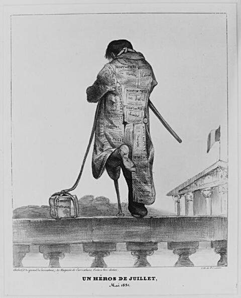A July Hero 1831 Political Caricature