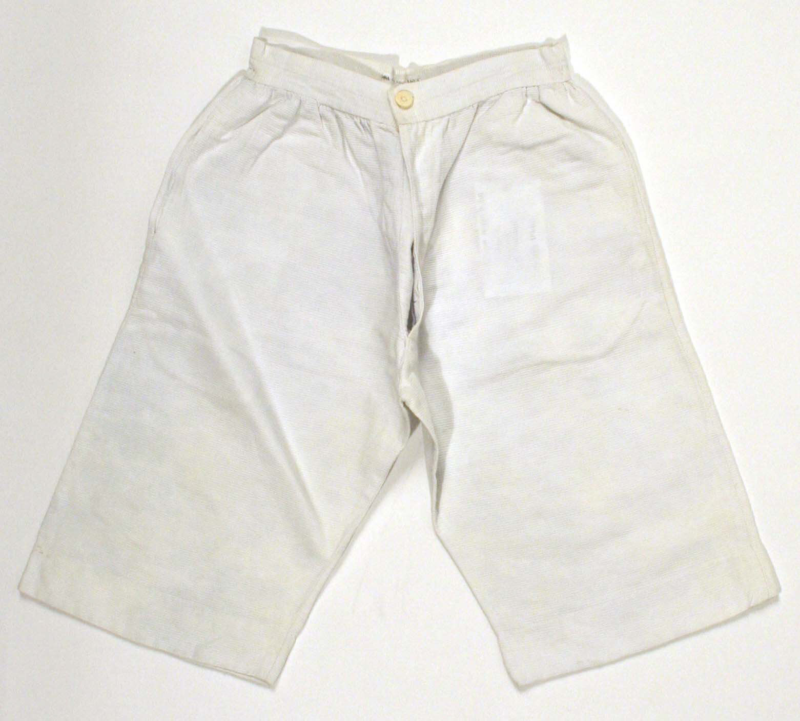 Light Off-white Casual Cropped Pants