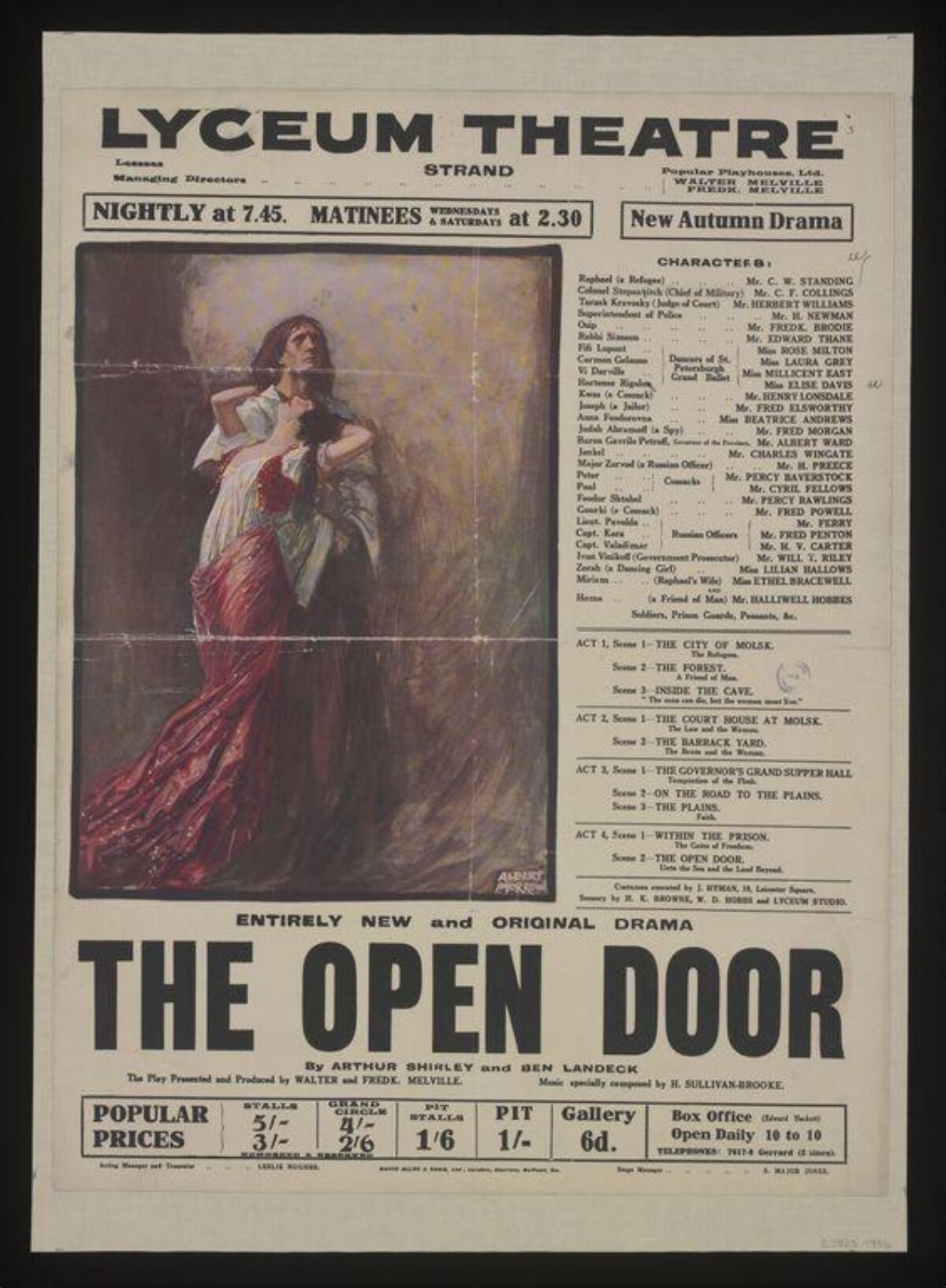 Vintage The Open Door Theatre Poster