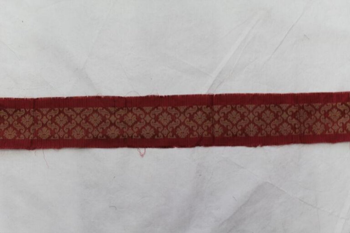 Red Traditional Patterned Fabric Trim