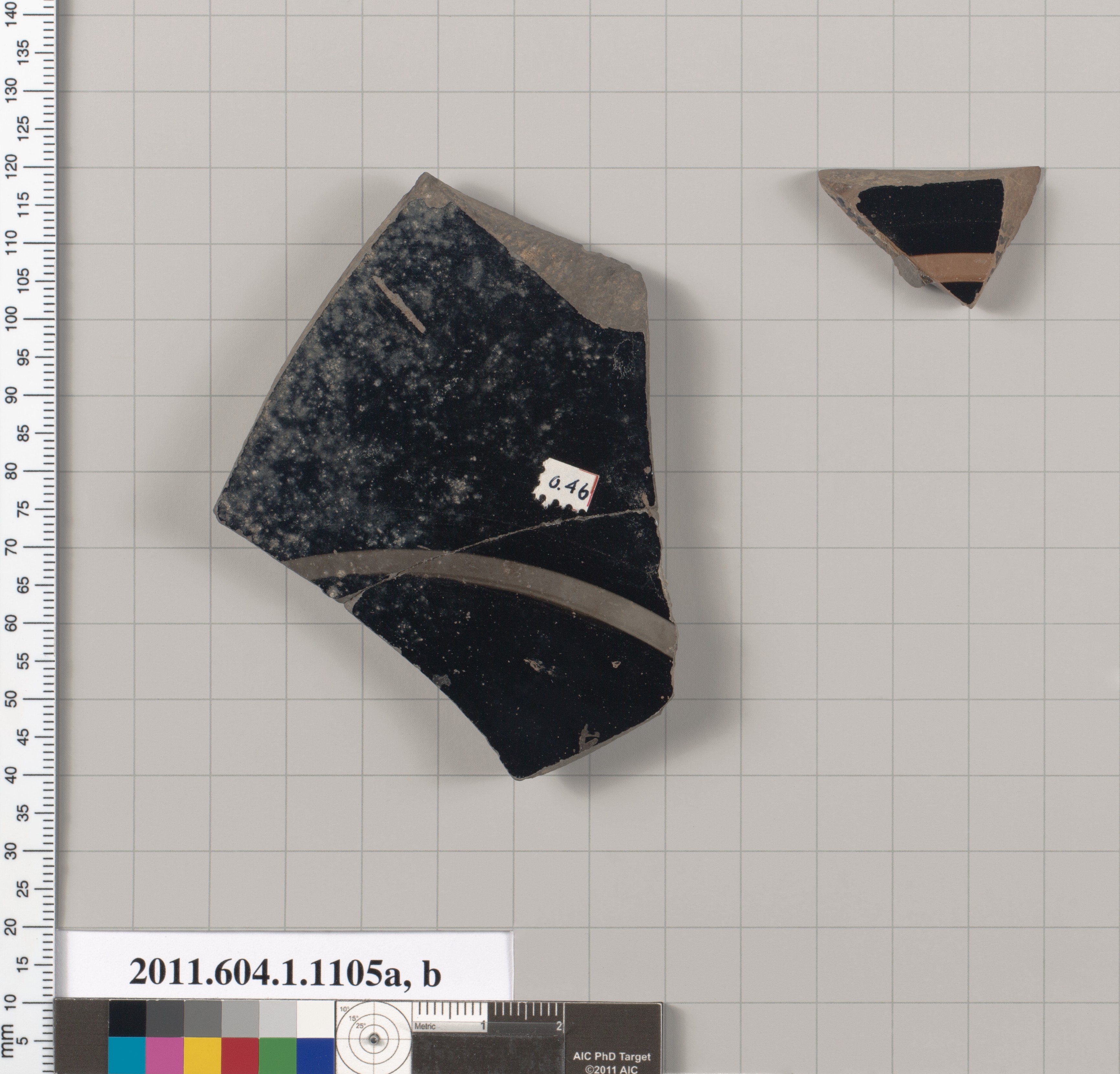 Two Ancient Pottery Shard Fragments