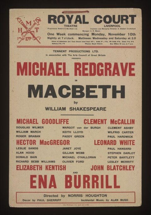 Vintage Royal Court Macbeth Playbill