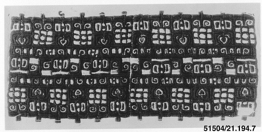 Ancient Geometric Pattern Textile Fragment