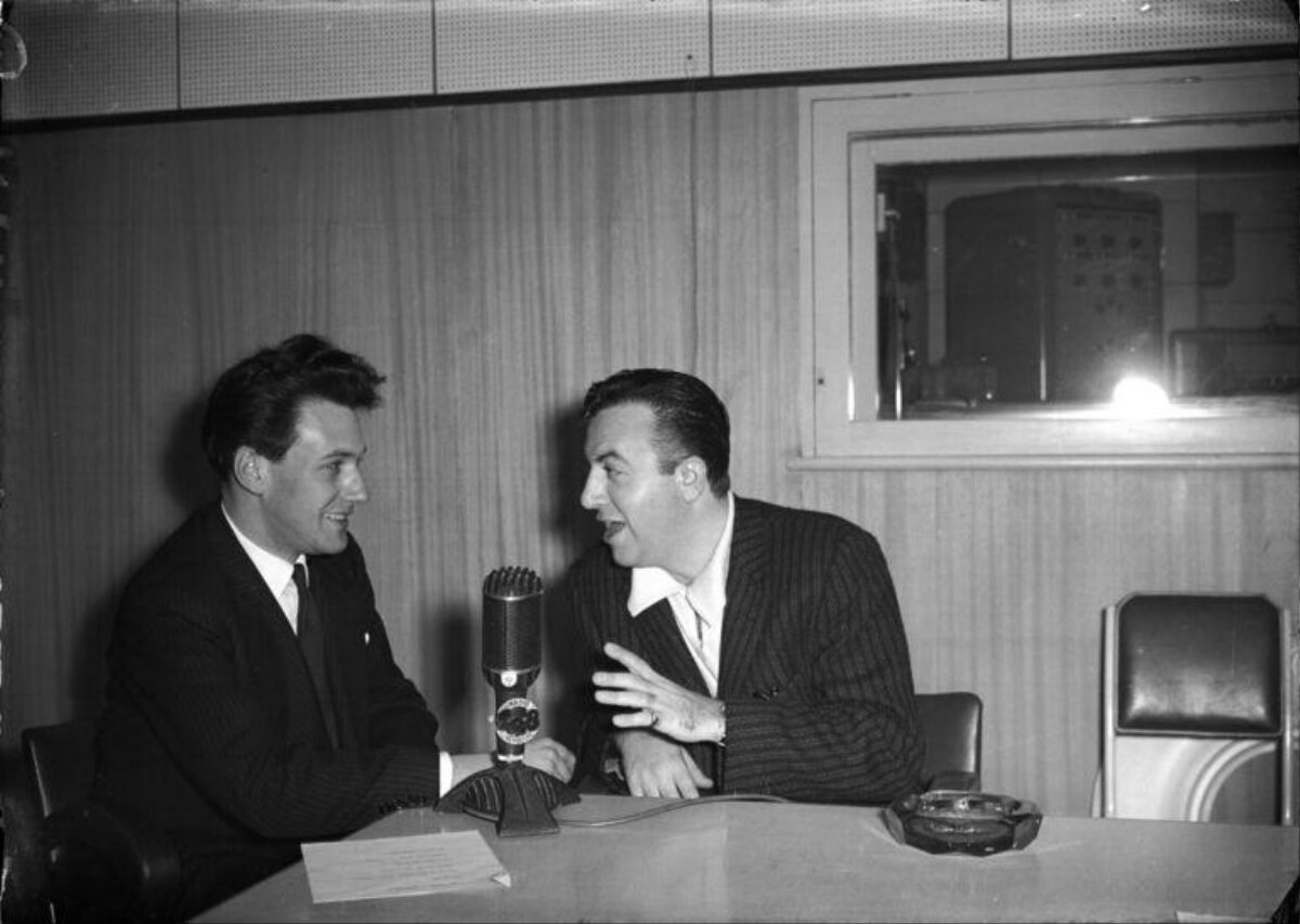 Two Men Radio Interview In Studio