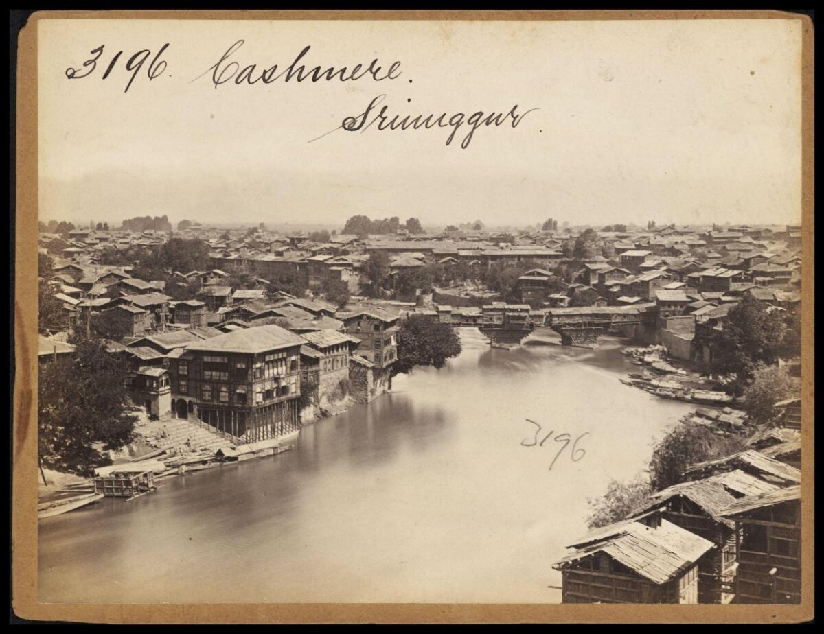 Vintage Srinagar Kashmir River View