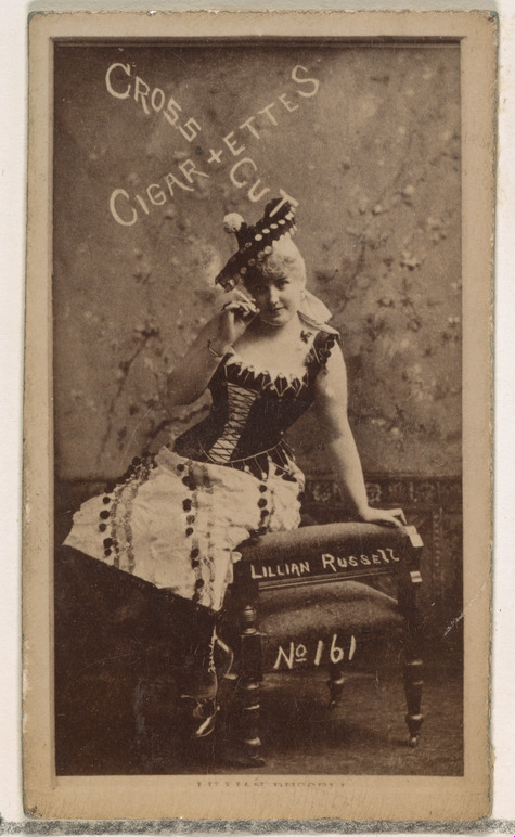 Vintage Cigar Card of Lillian Russell