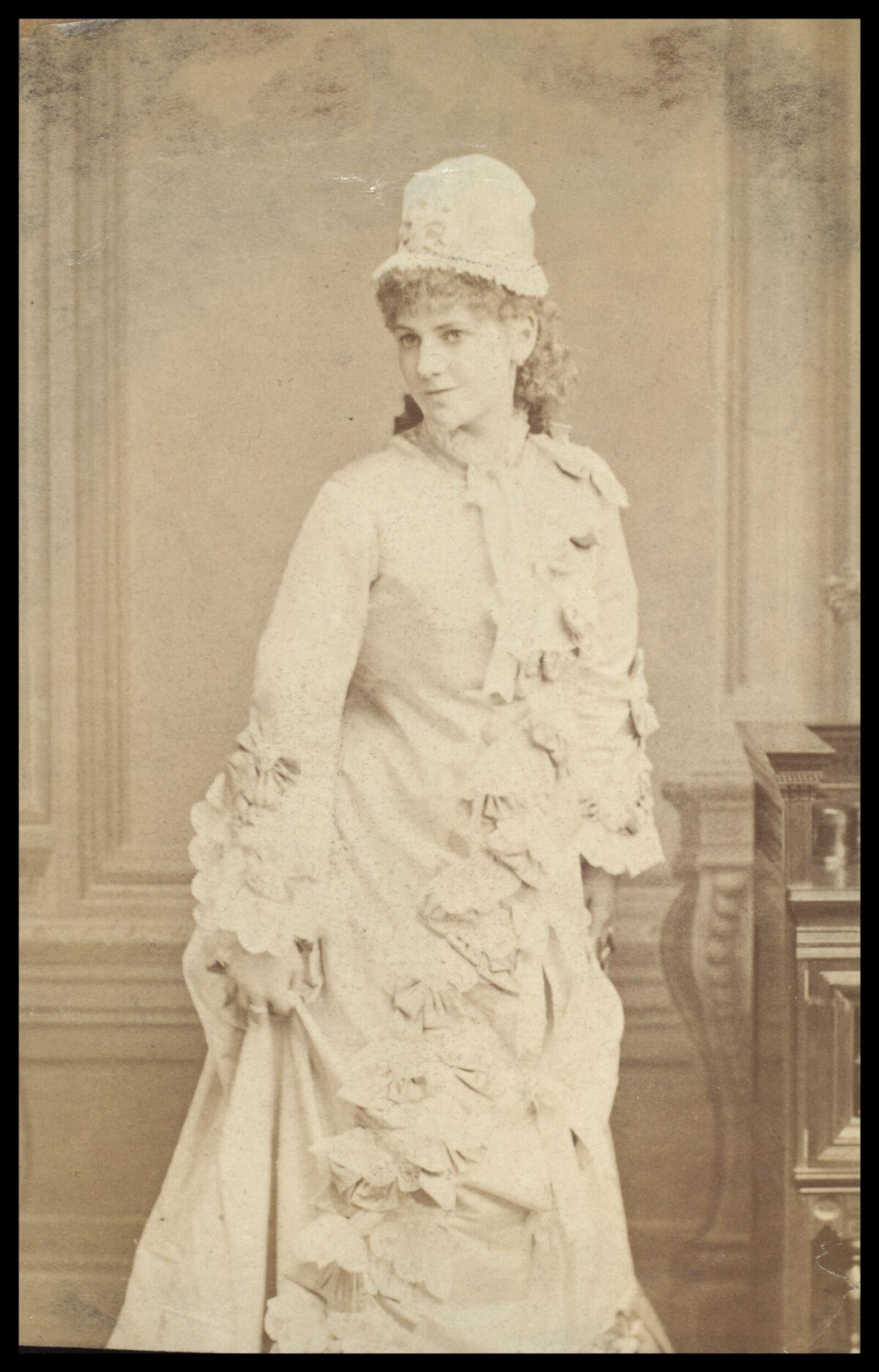 Vintage Sepia Portrait of Victorian Woman
