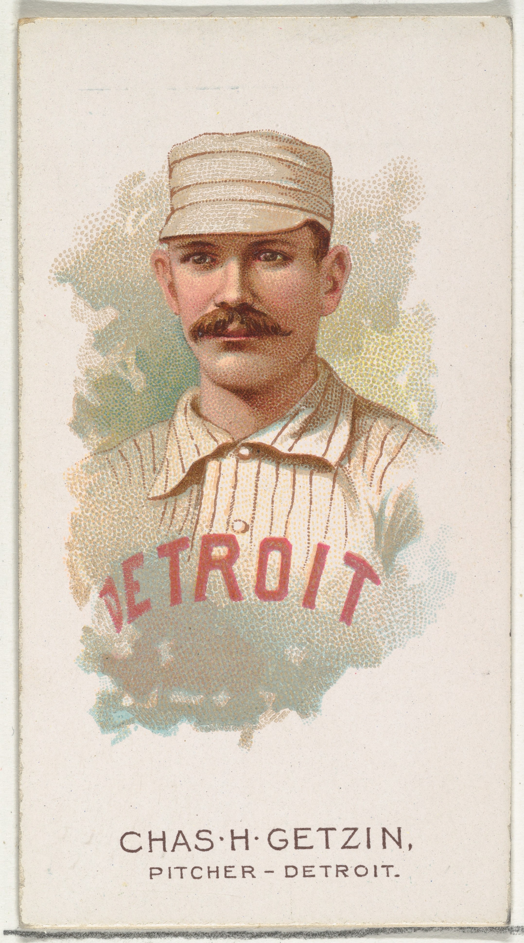 Vintage Chas Getzin Detroit Baseball Card
