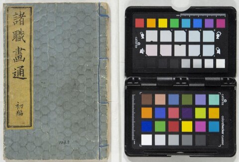 Old Thread-bound Book and Color Checker