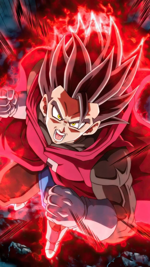 Powered Up Gohan with Red Aura