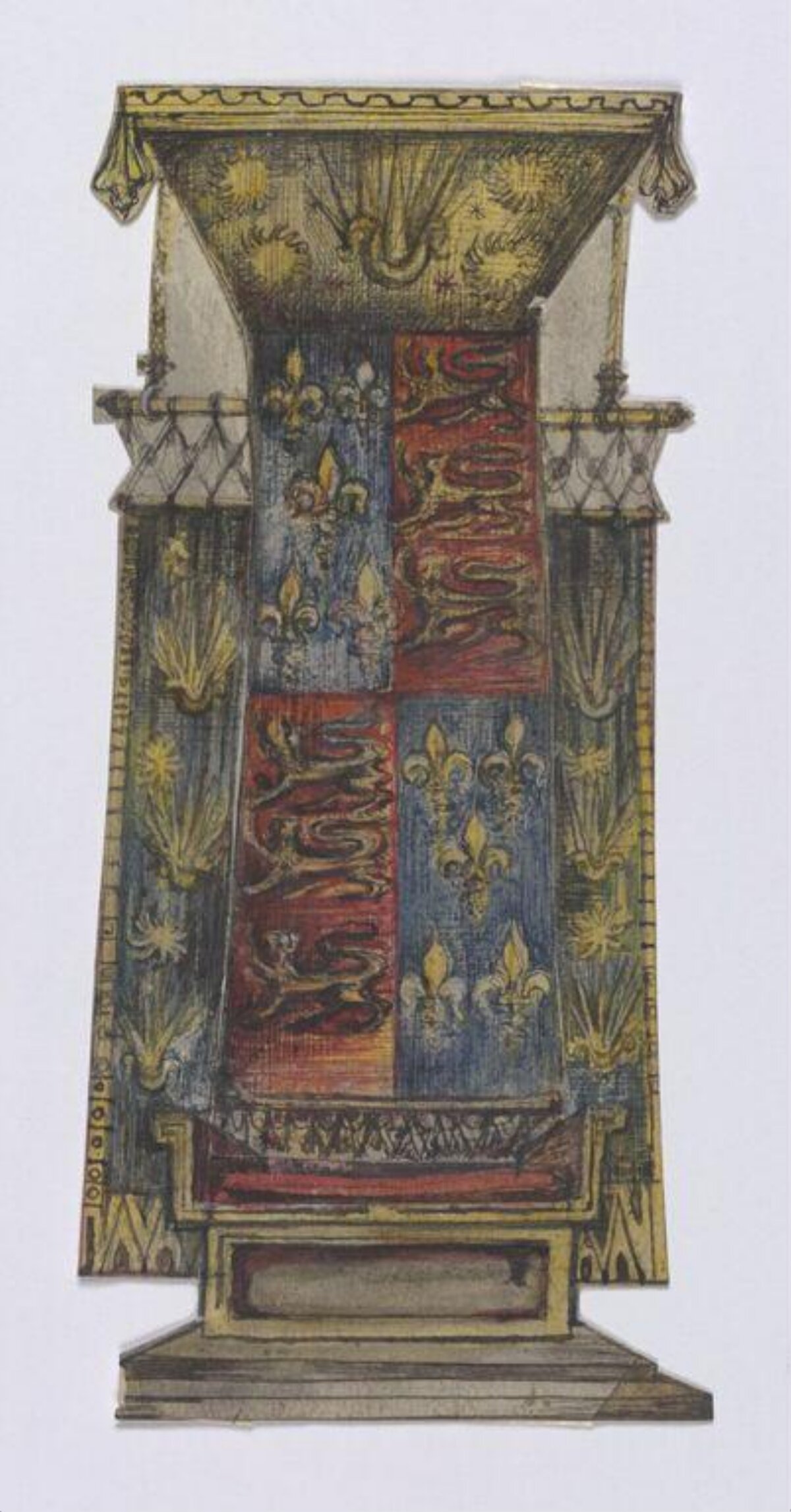 Sketch of Ornate Royal Throne