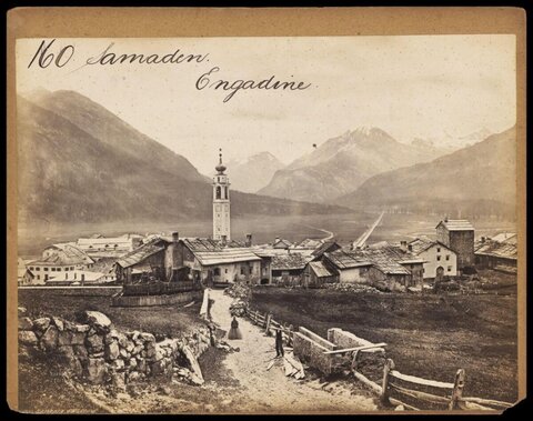 Samaden Engadine Village View
