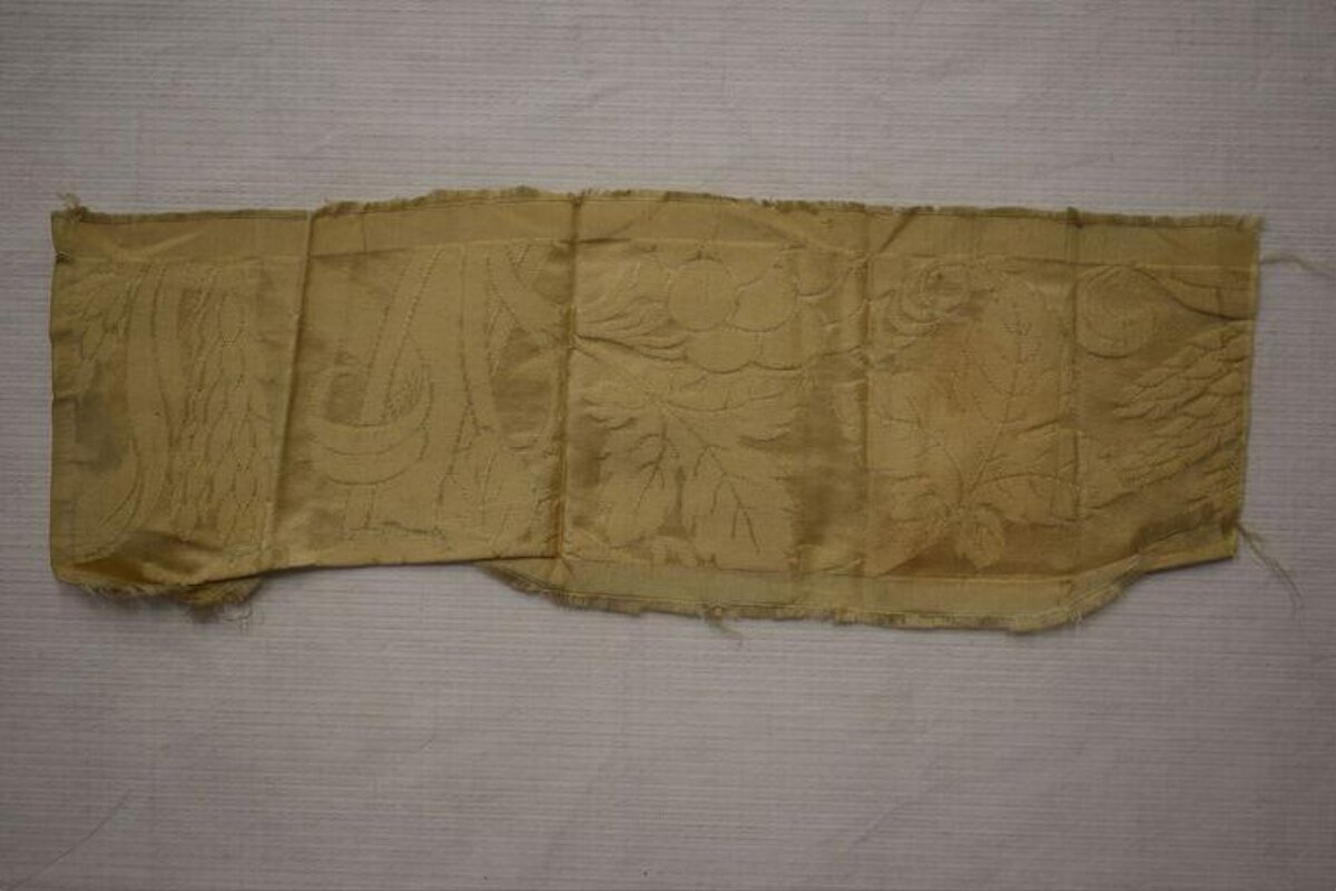 Yellow Floral Embossed Silk Fragment