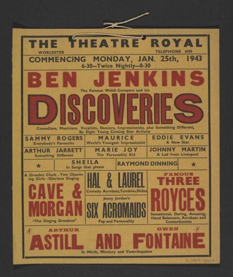 1943 Theatre Royal Variety Show Poster