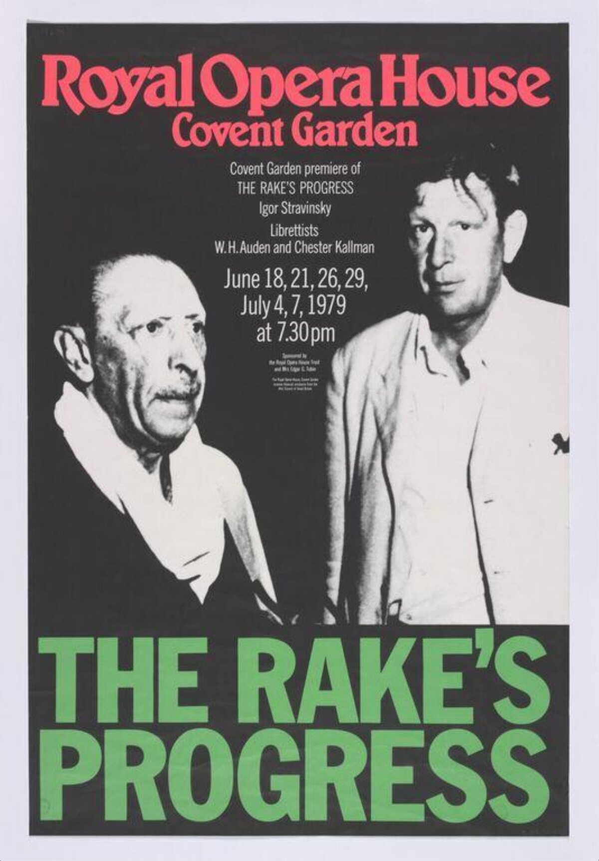 1979 The Rake's Progress Opera Poster