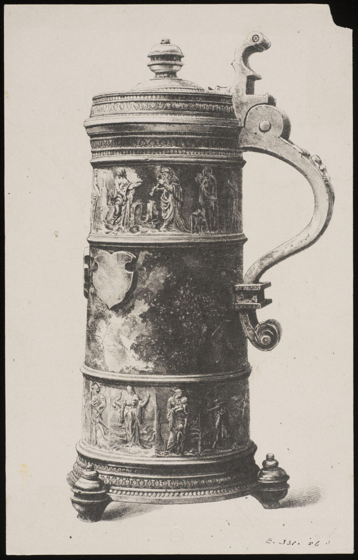 Ornate Antique Lidded Tankard